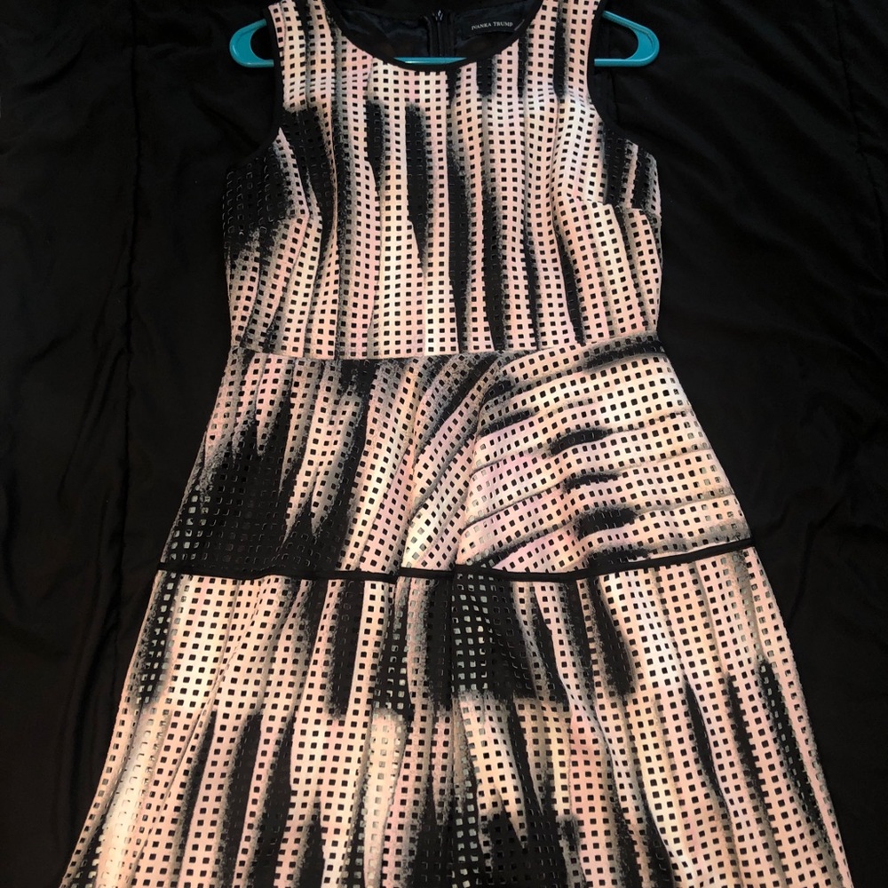 Pink and Black Dress with Square detail